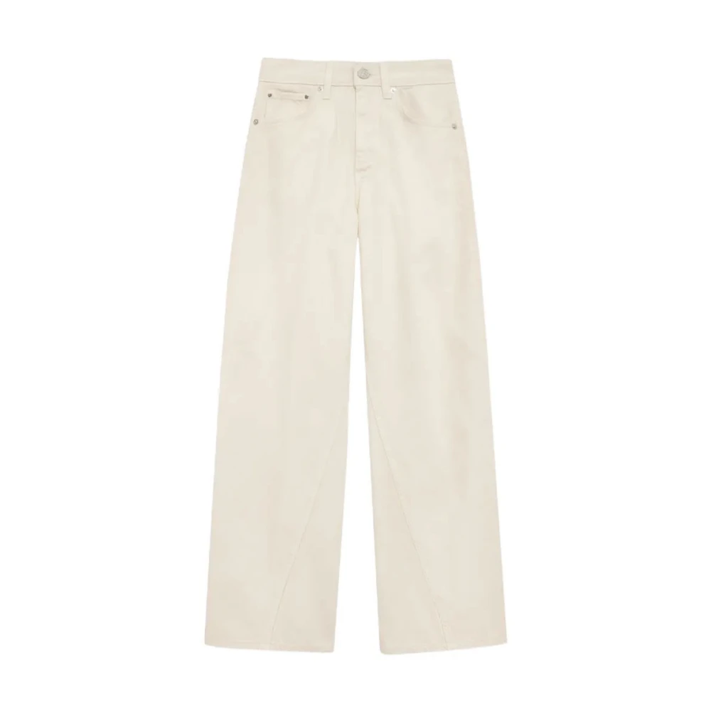 Anine Bing Women's Beige Wide Jeans, W28, Brie Jean