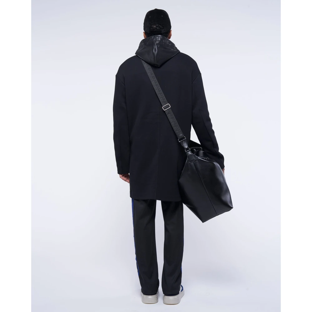 John Richmond Lange Jas met Klassieke Revers Black Heren