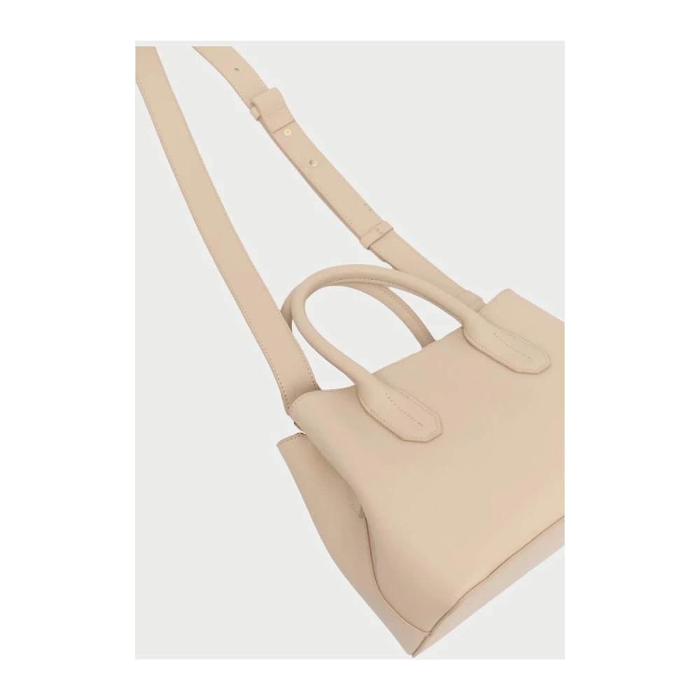 PATRIZIA PEPE Beige Leren Mini Shopper Beige Dames