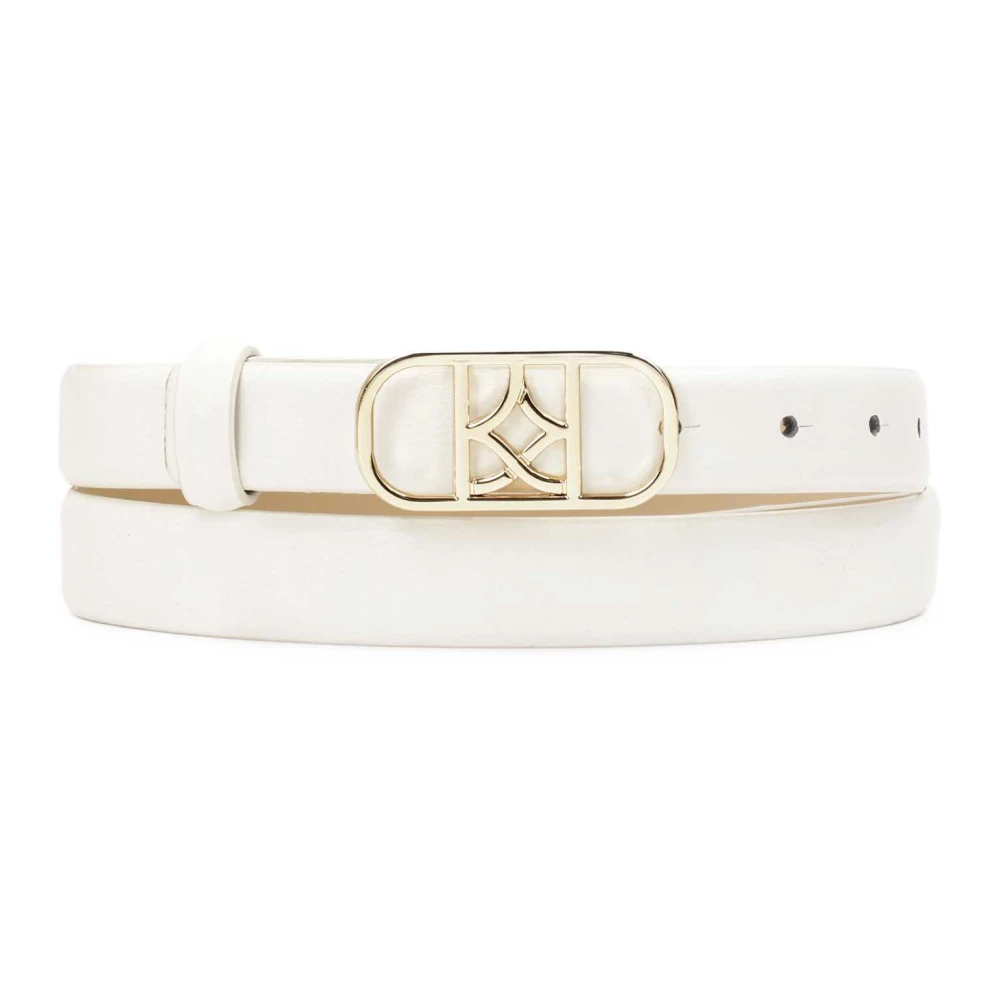 Kazar Witte riem met originele gouden gesp White Dames