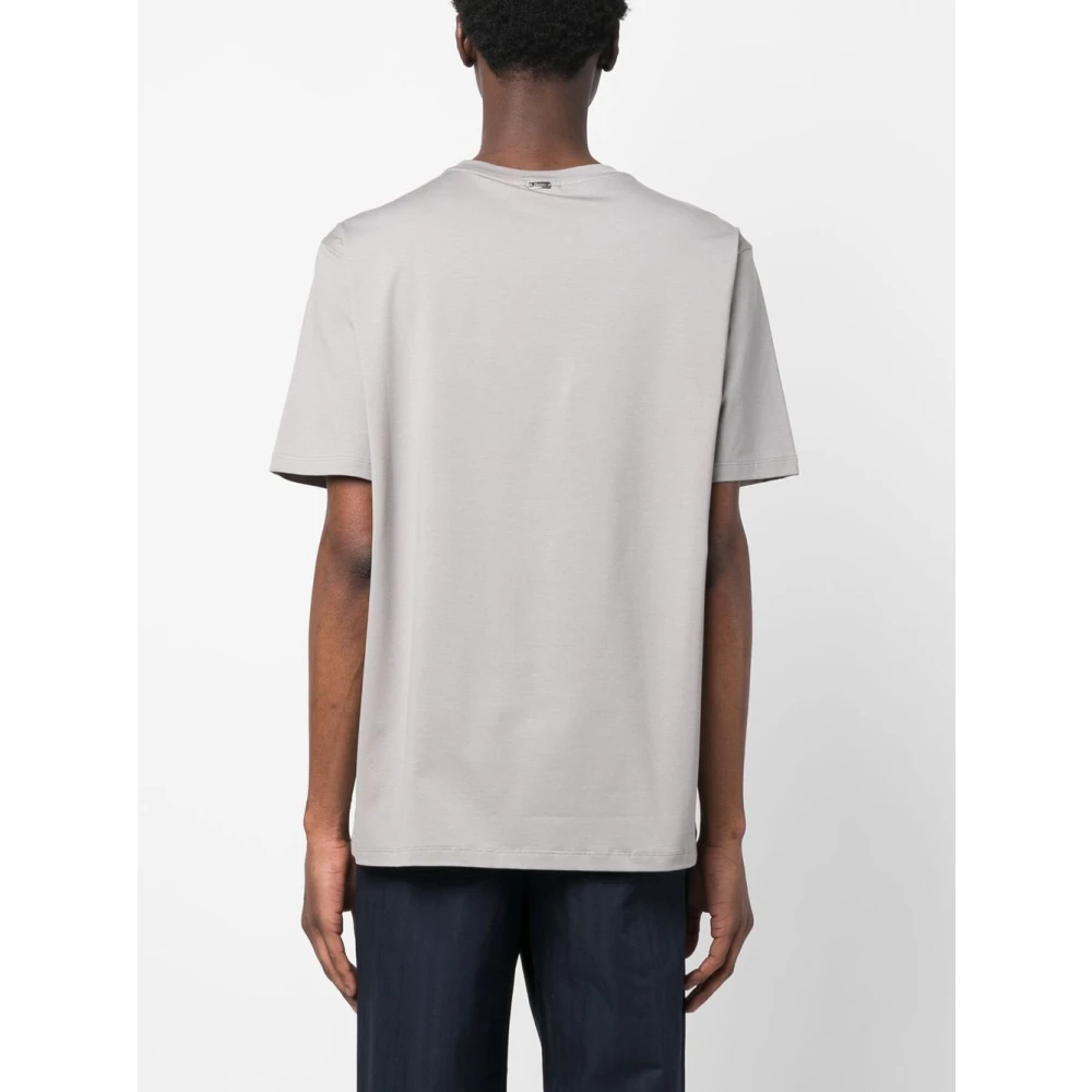 Herno Stijlvolle Grijze T-shirt & Polo Gray Heren