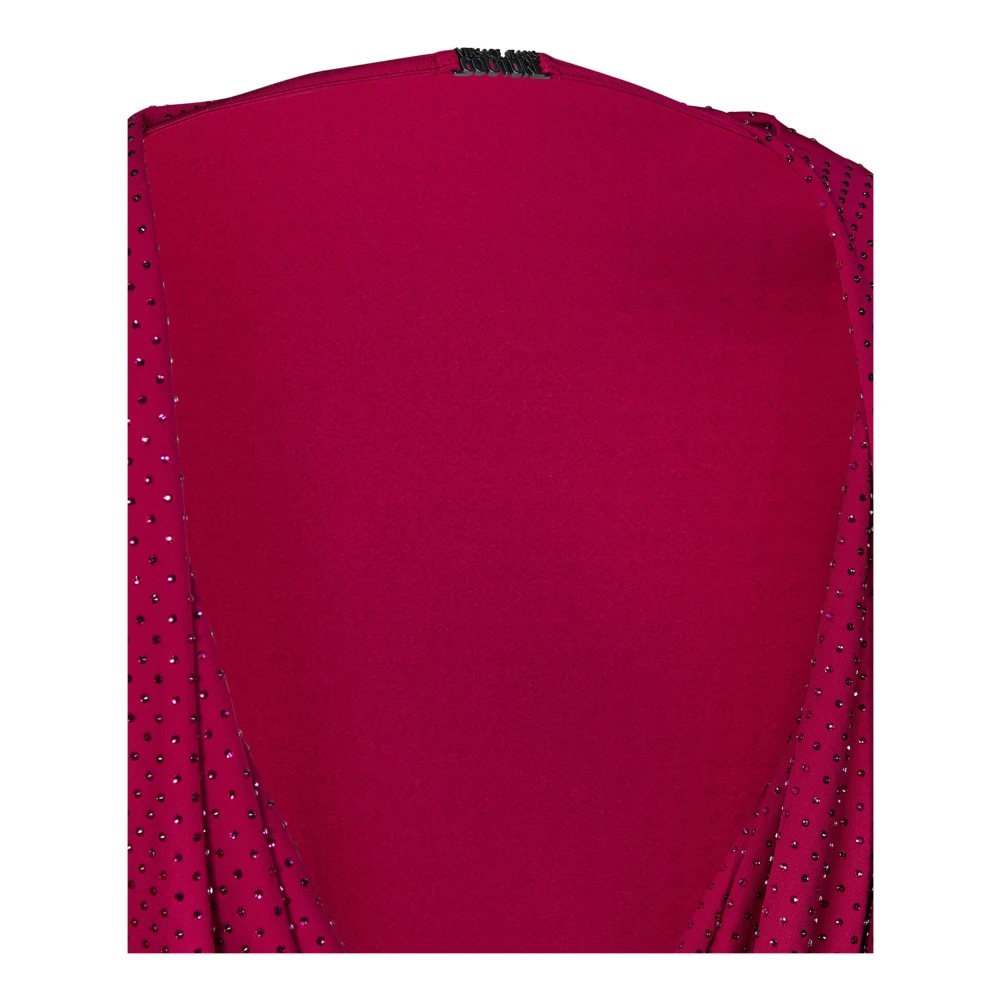 Versace Jeans Couture Rode Gedrapeerde Minijurk Aw24 Pink Dames