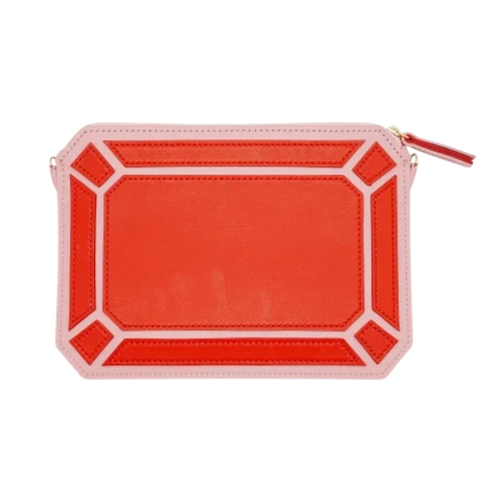 Dior Vintage Pre-owned Leather dior-bags Orange Dames