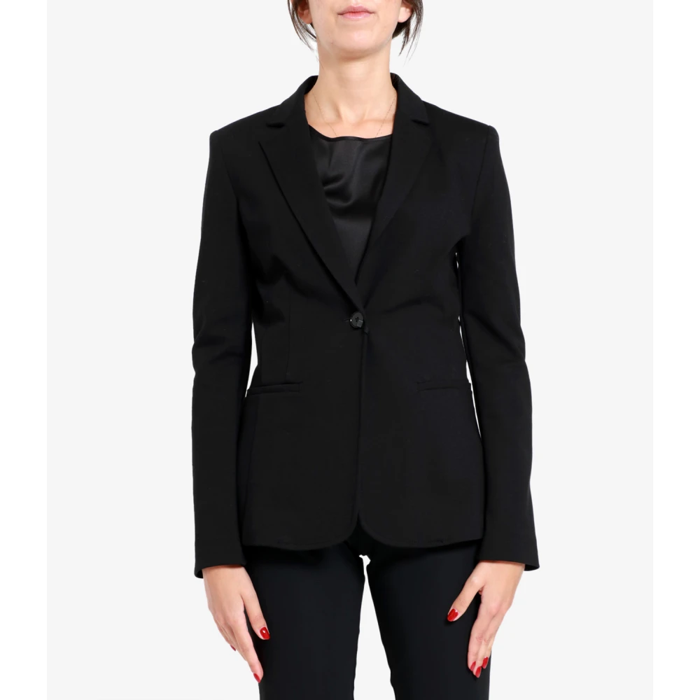 Pennyblack Milan Stitch Zwarte Jas Slim Fit Black Dames