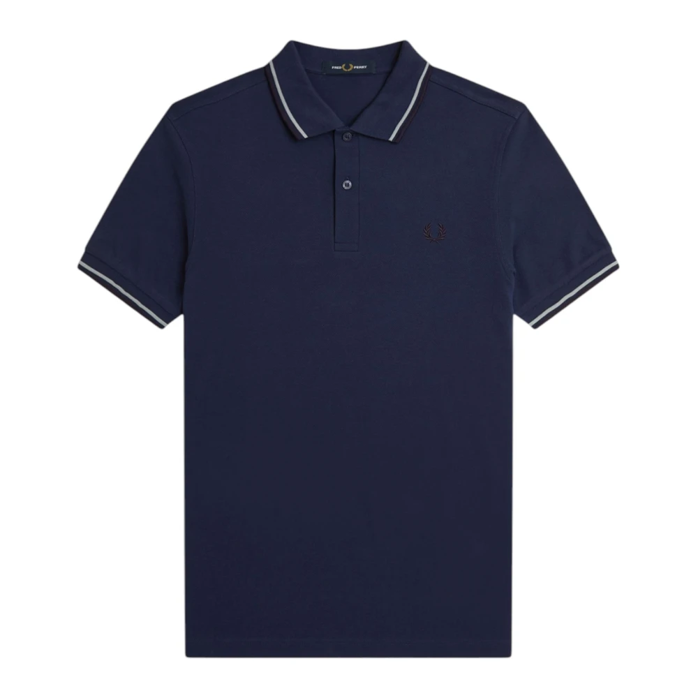 Fred Perry Blauwe Twin Tipped Polo Shirt Blue Heren