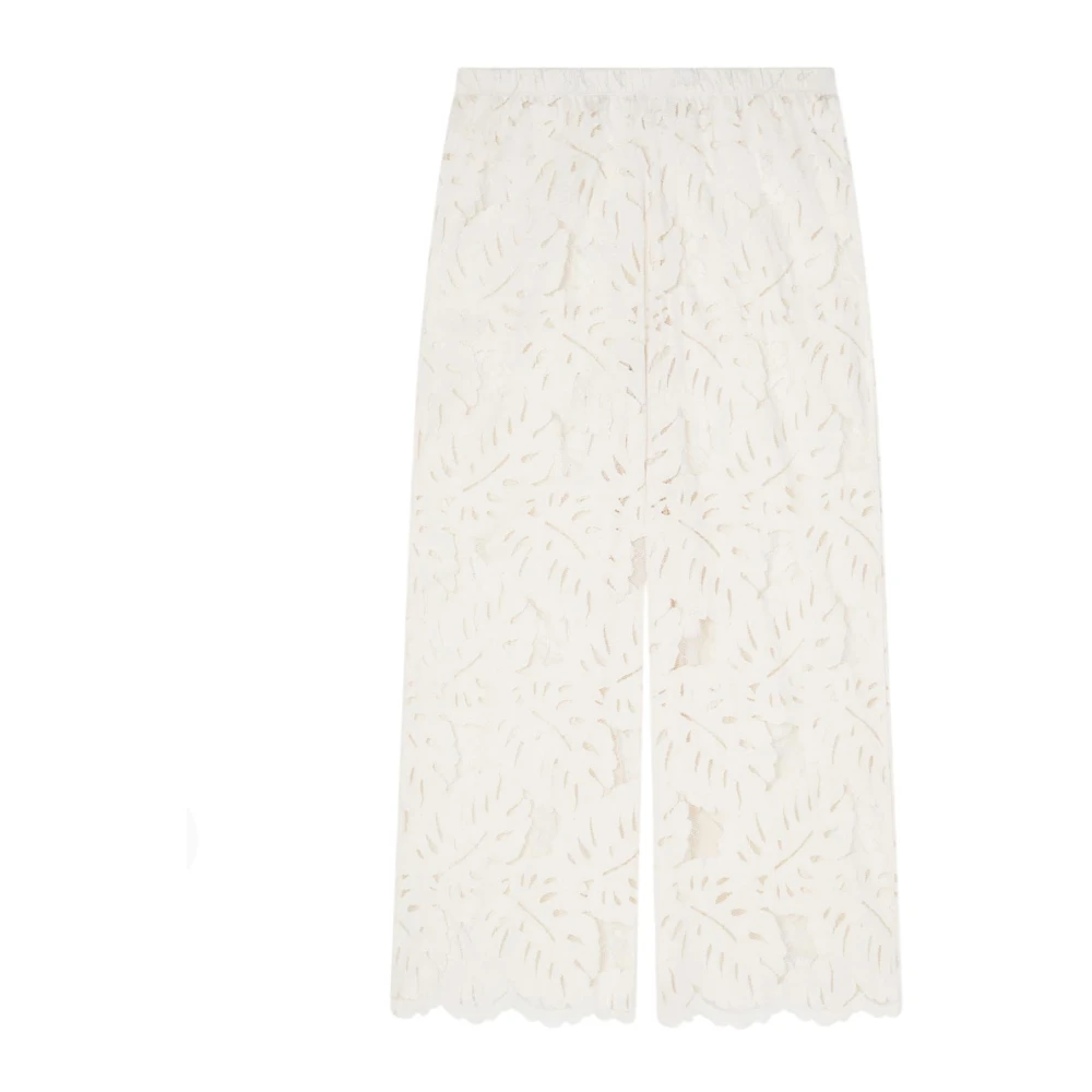 Emporio Armani Women's White Wide Trousers, M, Wide Trousers