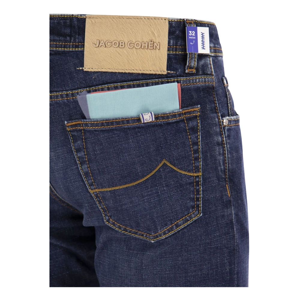 Jacob Cohën Nick Slim-Fit Jeans met Vervaagd Effect en Handgeblazen Randen Blue Heren