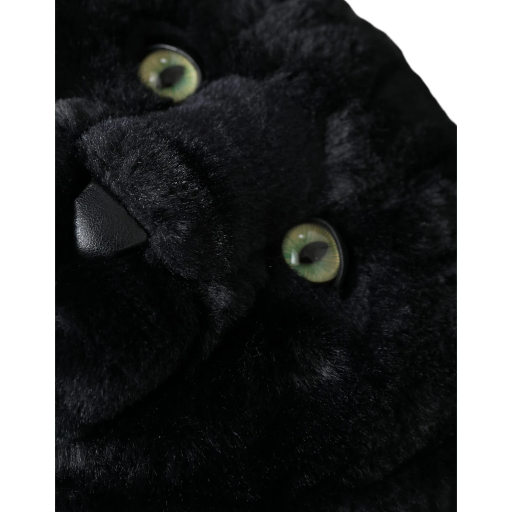 Dolce & Gabbana Exclusieve Panther Schoudertas met Krokodillenprint Black Dames