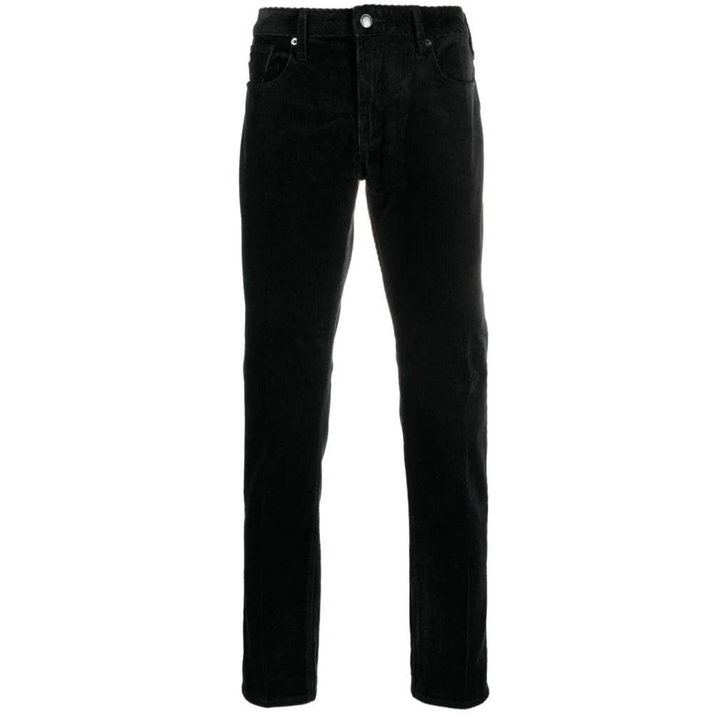 Emporio Armani Zwarte Denim Katoenen Jeans Black Heren