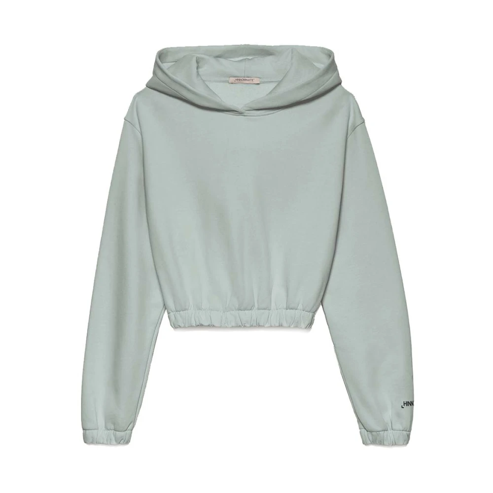 Hinnominate Luxe Katoenen Hoodie met Logomouwen Green Dames