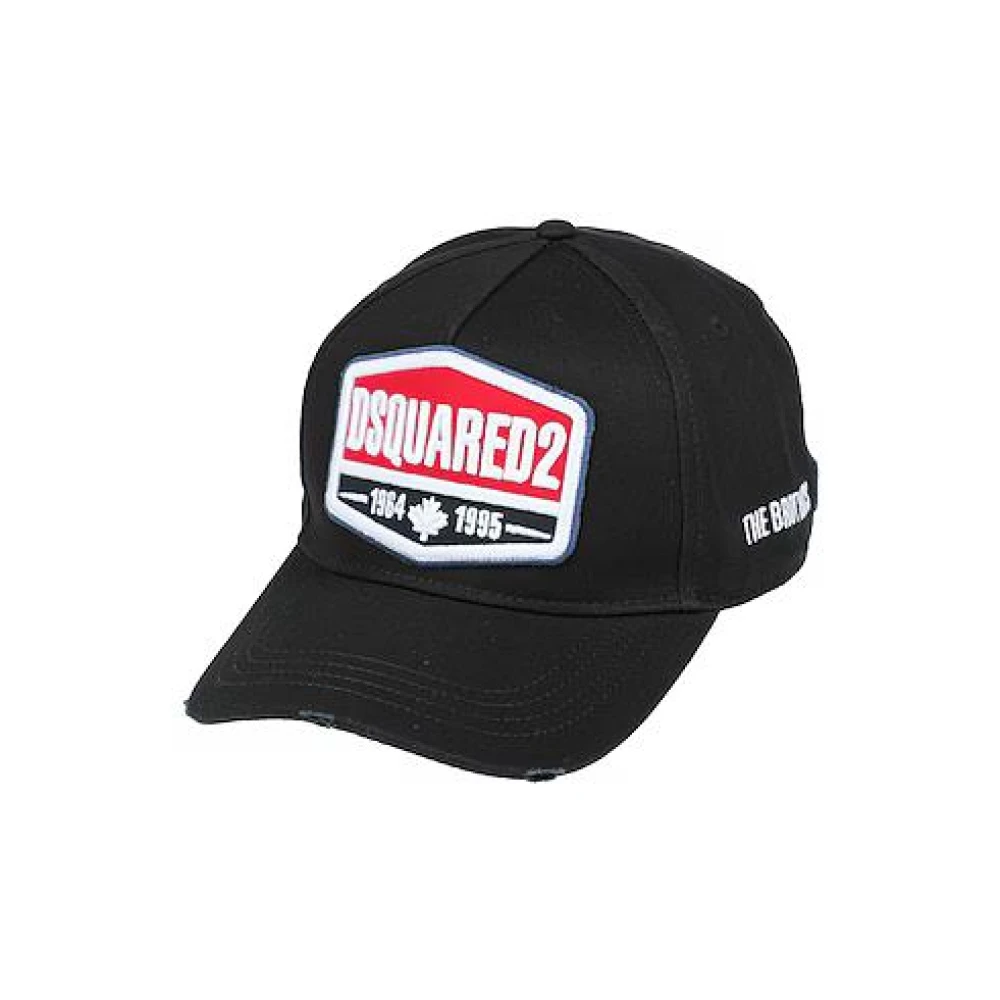 Dsquared2 Men's Black Caps - Hats & Caps - One Size - Accessories