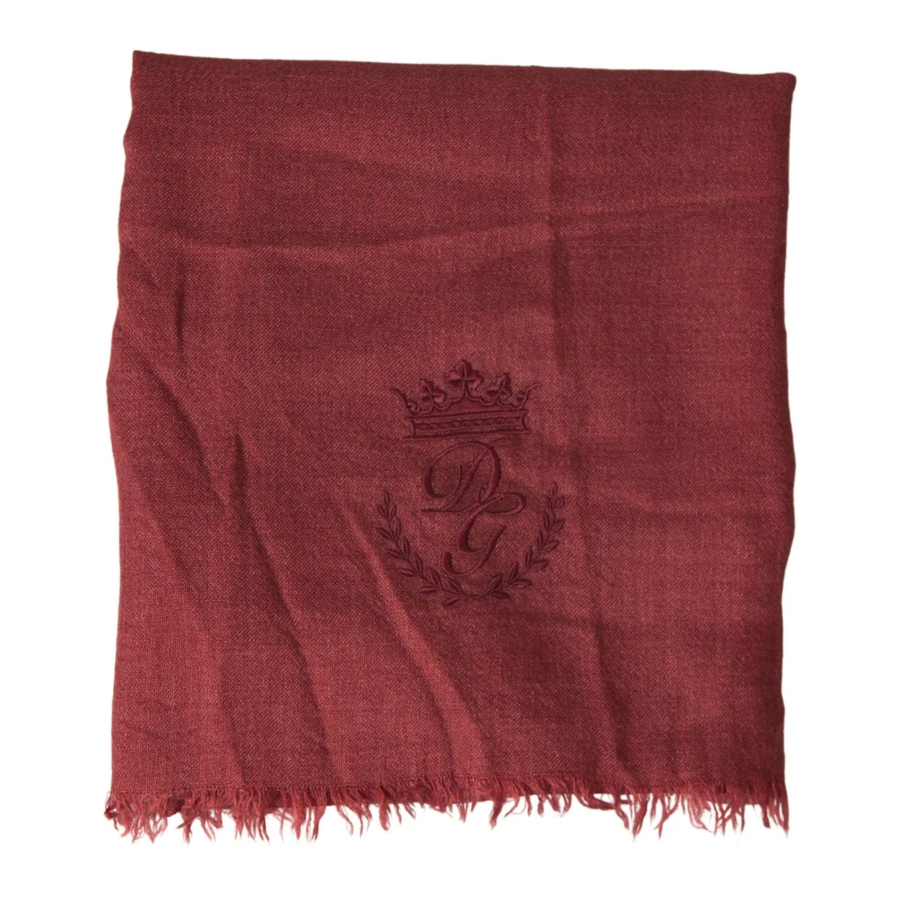 Dolce & Gabbana Men's Brown Luxurious Cashmere Knit Fringe Scarf