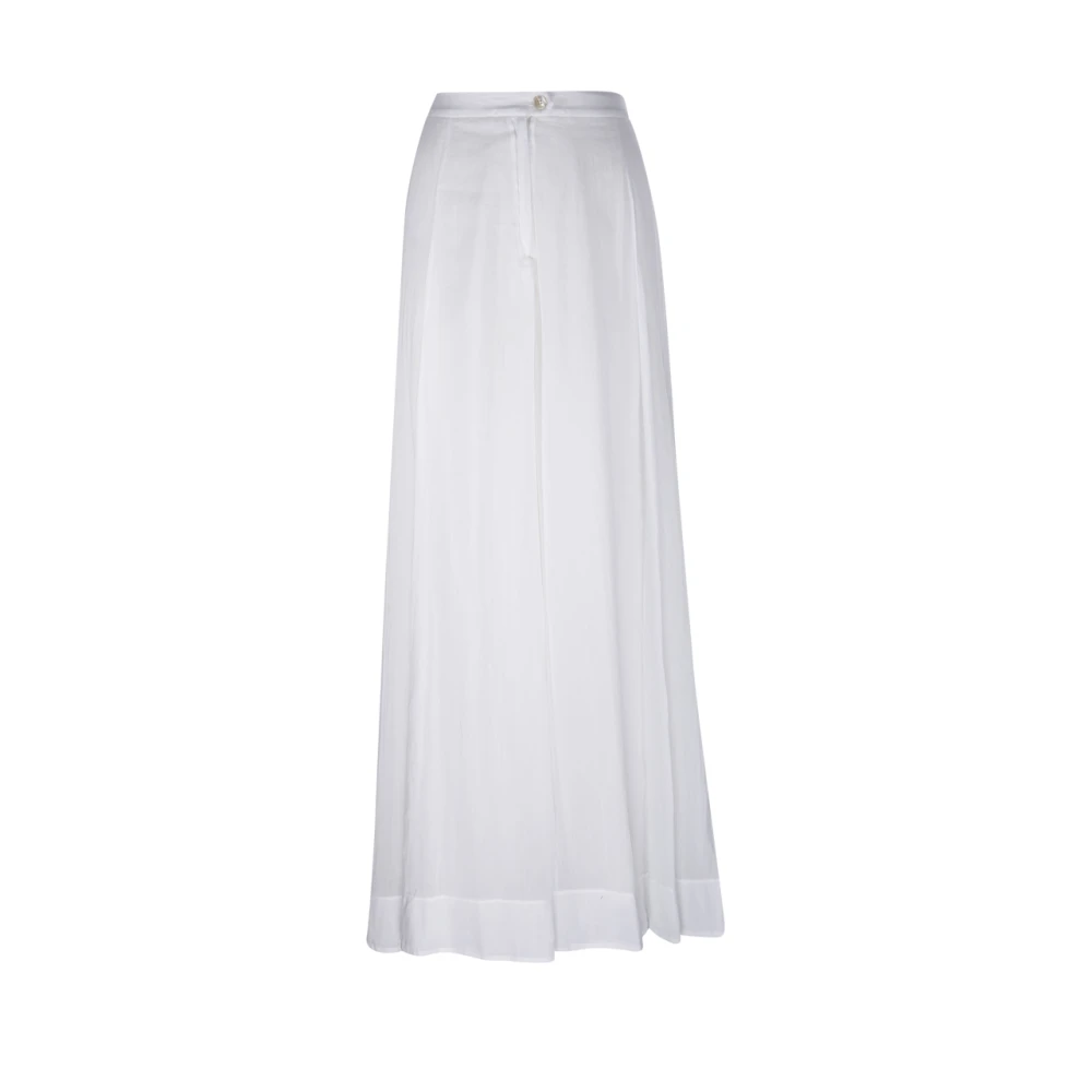 Forte Transparante Voile Broek White Dames
