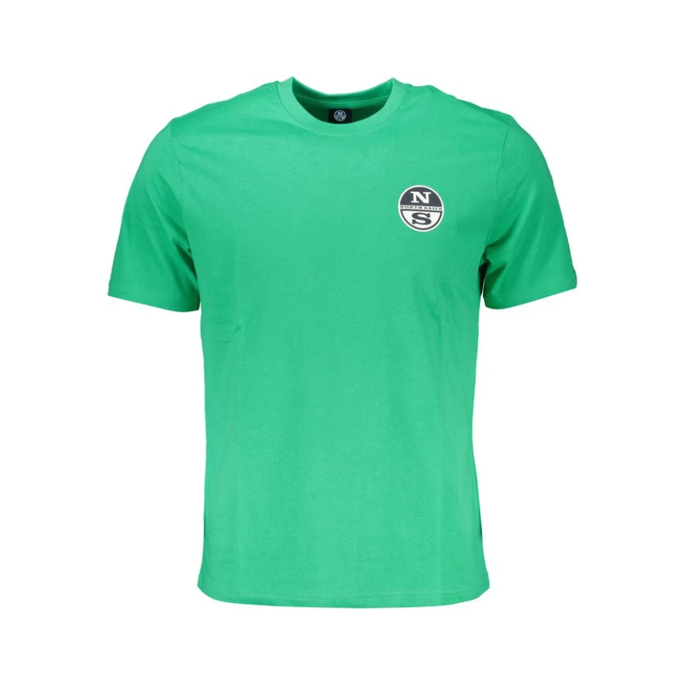 North Sails Groene Katoenen Logo Print T-shirt Green Heren