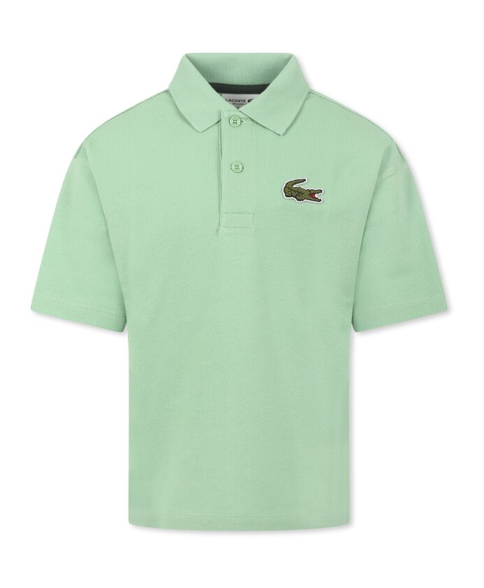 polo-en-pique-de-coton-vert