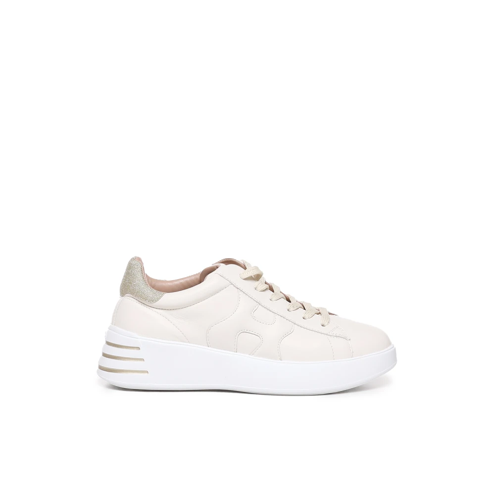 Hogan Rebel Sneakers med H Logo Detalj Beige, Dam