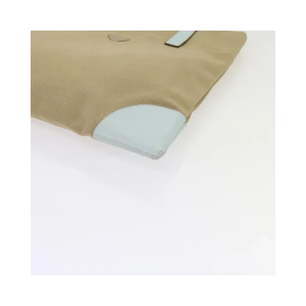 Prada Vintage Pre-owned Cotton prada-bags Beige Dames