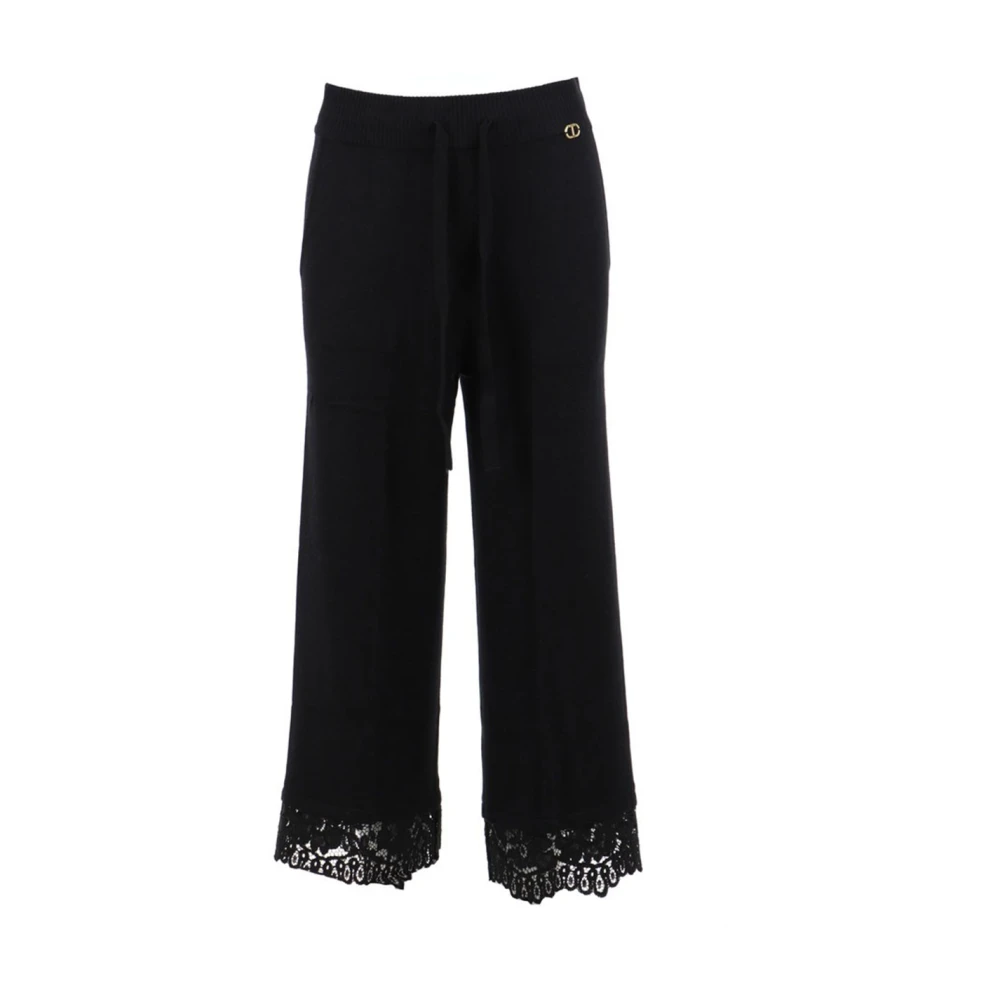 Twinset Zwarte Palazzo Broek Black Dames