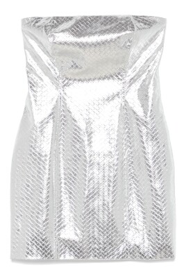 metallic-braided-strapless-mini-dress