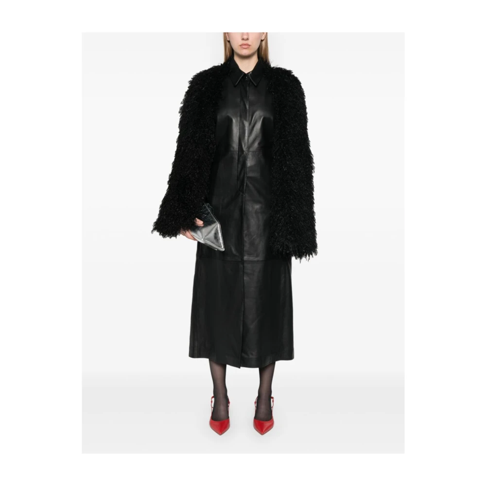 SPORTMAX Stijlvolle Jassen met Baffo 003 Ontwerp Black Dames