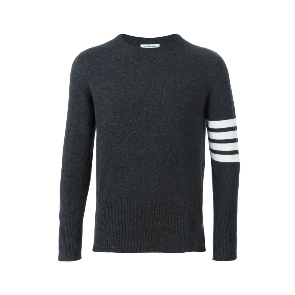 Thom Browne Grå Round-Neck Knitwear