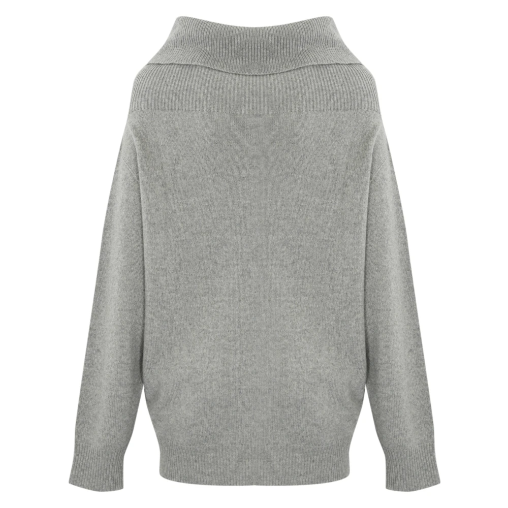 Liviana Conti Kasjmiertrui met Off-Shoulder Stijl Gray Dames