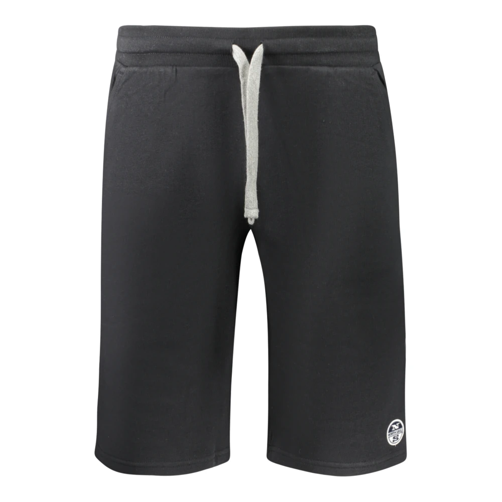 North Sails , Casual Shorts, Male, Black, 2XL, Brushed Sports Shorts