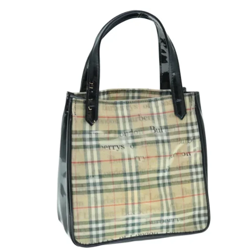 Burberry Vintage Pre-owned Nylon handbags Beige Dames