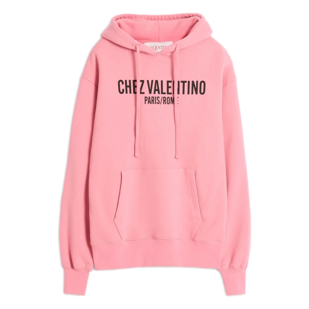 Valentino Garavani Rosa Sweaters med Chez Valentino Print Pink, Dam