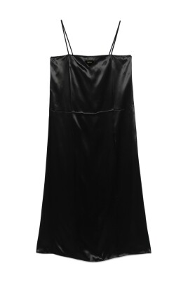 black-satin-logo-patch-midi-dress