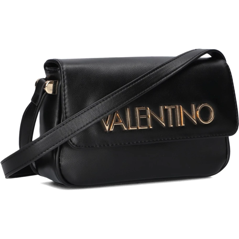 Valentino Zwarte Flap Tas met Gouden Details Black Dames