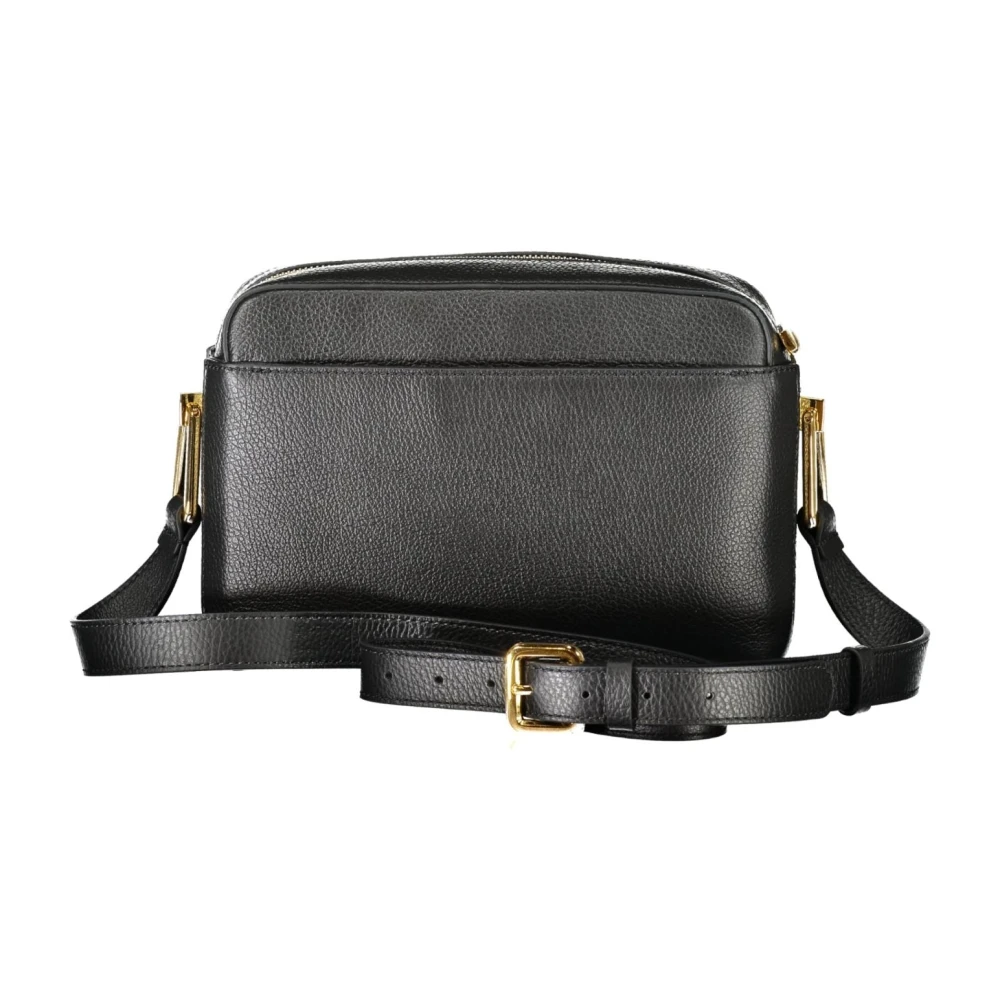Coccinelle Zwarte Schoudertas met Ritssluiting Black Dames