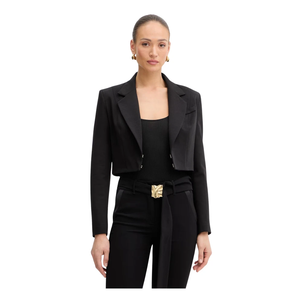 Fracomina Donna Nero Giacche, L, New,