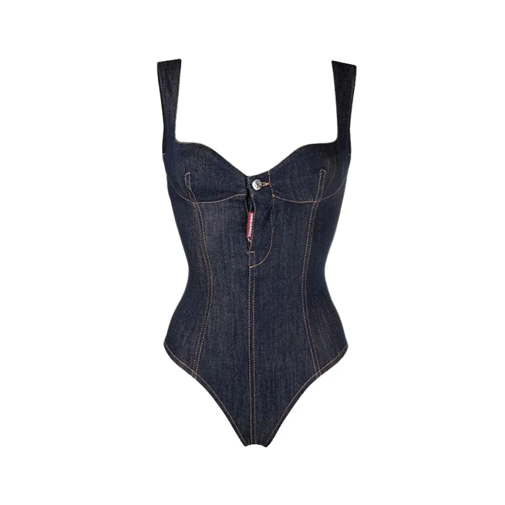 Dsquared2 Faded Body Top Blue Dames