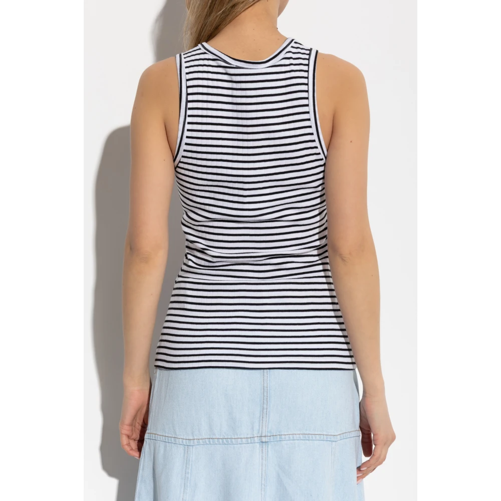 Munthe Mouwloos T-shirt Tezza Black Dames