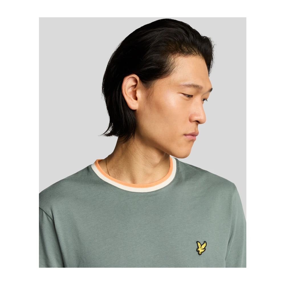Lyle & Scott SS T-shirts Half Tipped T-shirt Blue Heren