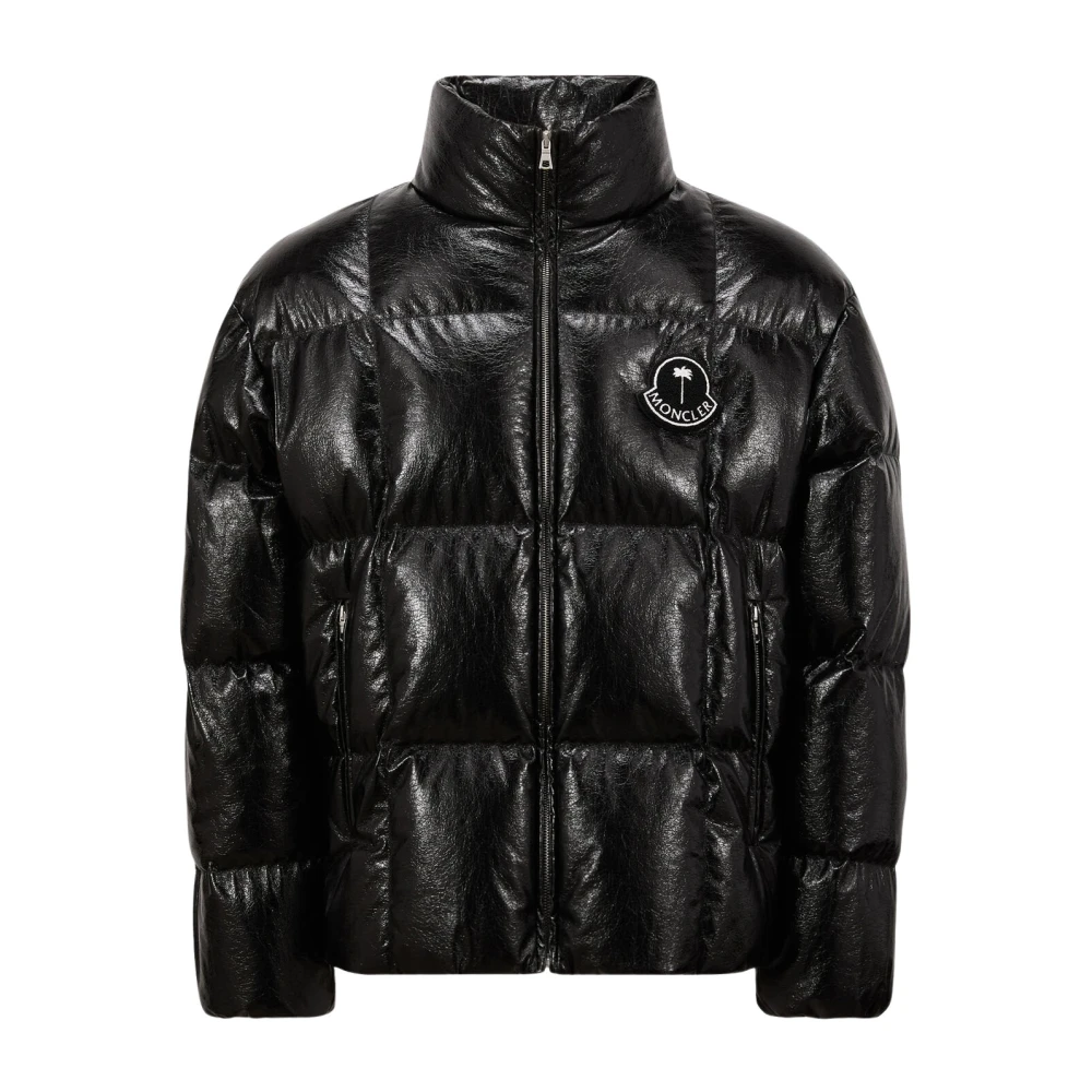 Moncler Glanzende Afwerking Donsjas Black Heren