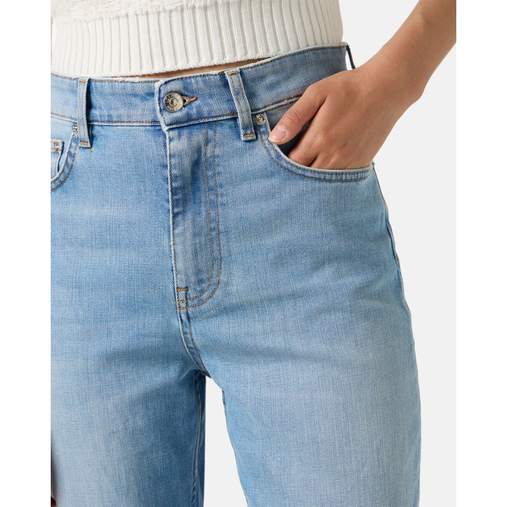 Iceberg Indigo mom comfort fit 5-pocket denim broek Blue Dames