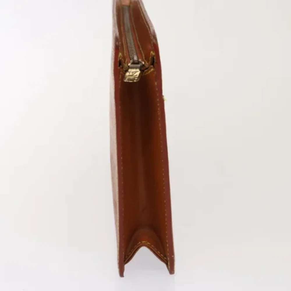 Louis Vuitton Vintage Pre-owned Leather clutches Brown Heren