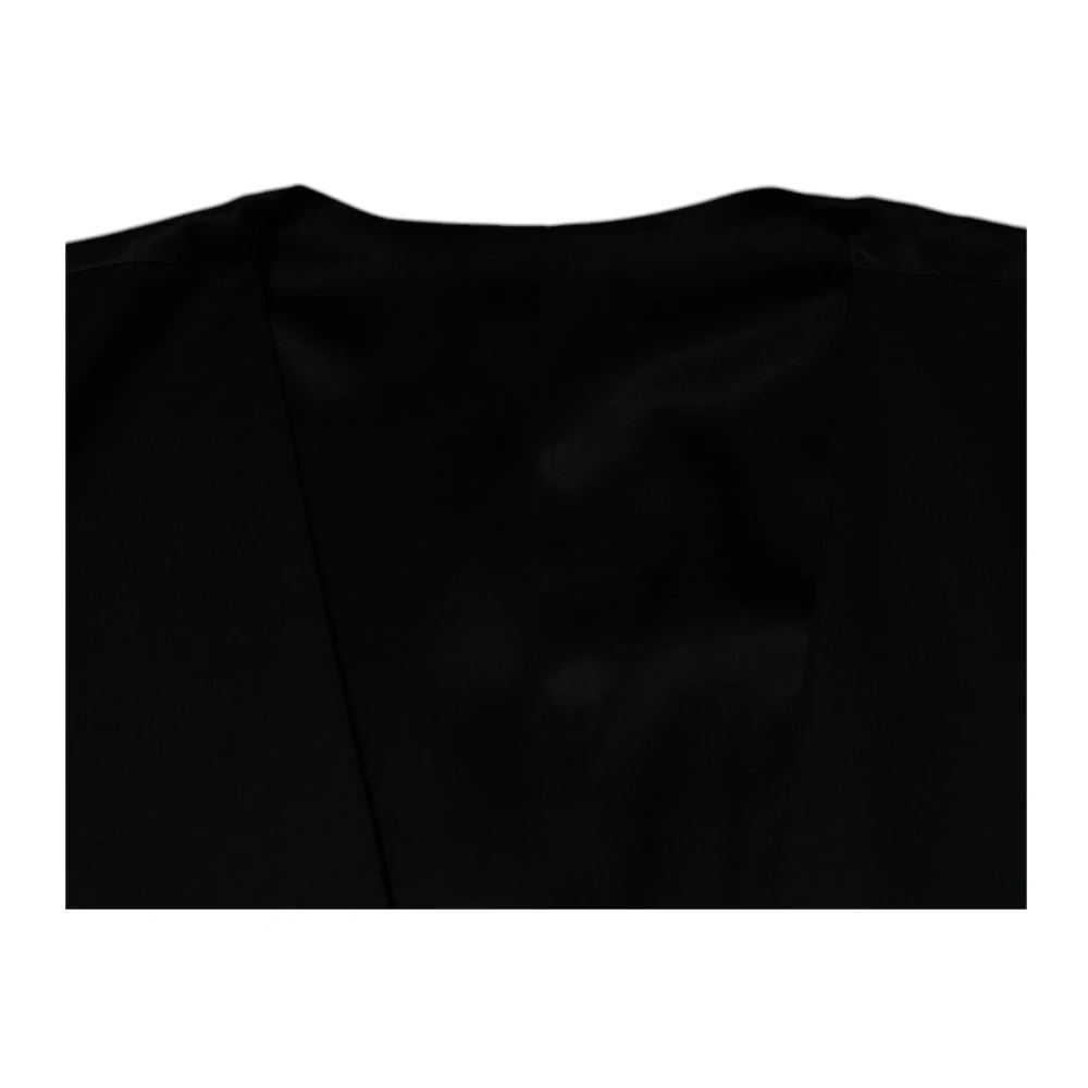 Dolce & Gabbana Zwarte Wolmix Formele Jurk Vest Black Heren