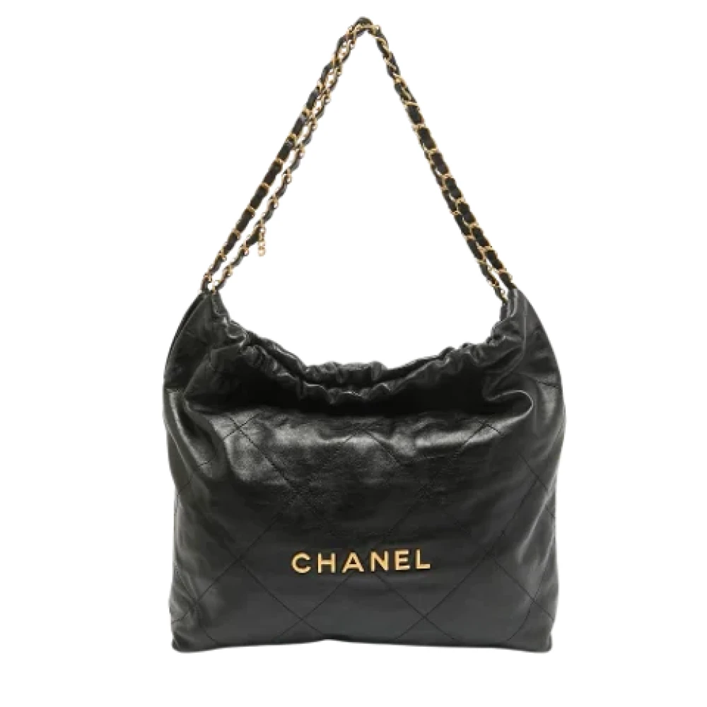 Chanel Vintage Pre-owned Leather shoulder-bags Black Dames