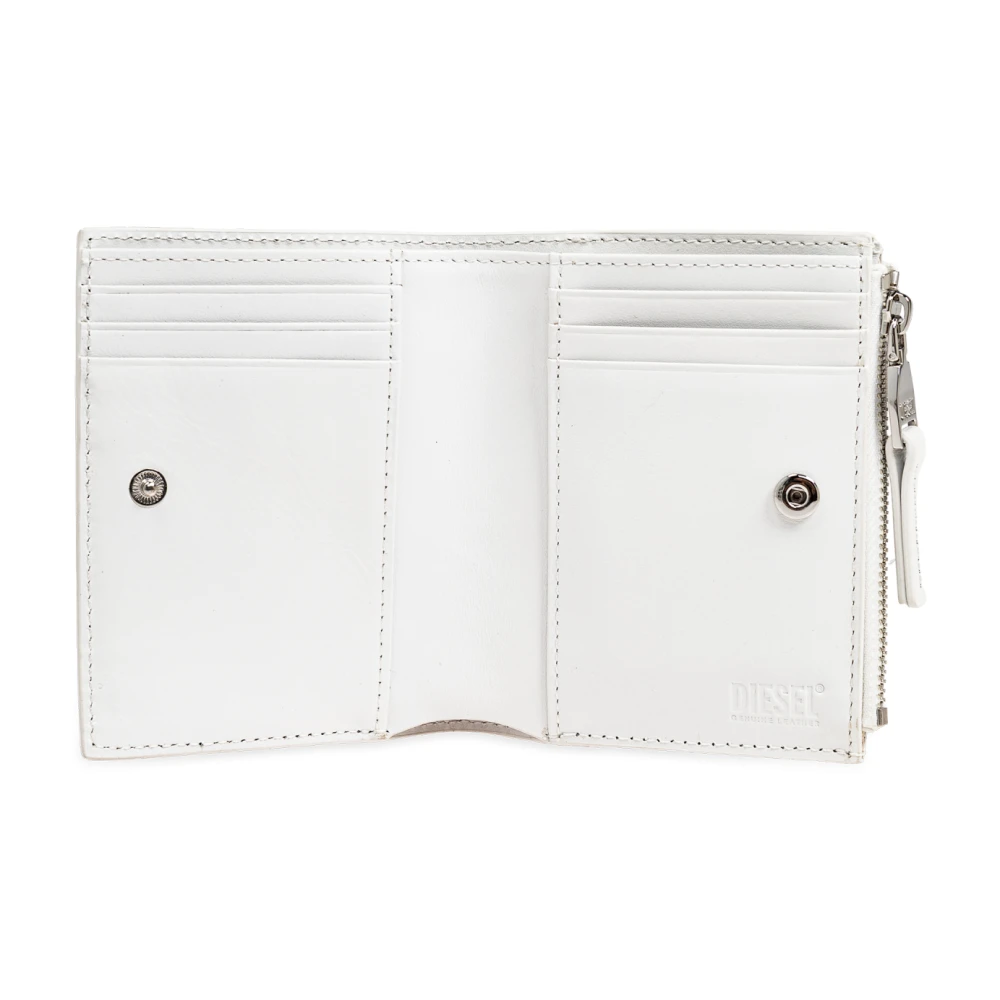 Diesel Portemonnee 1DR Bi-Fold ZIP II White Dames