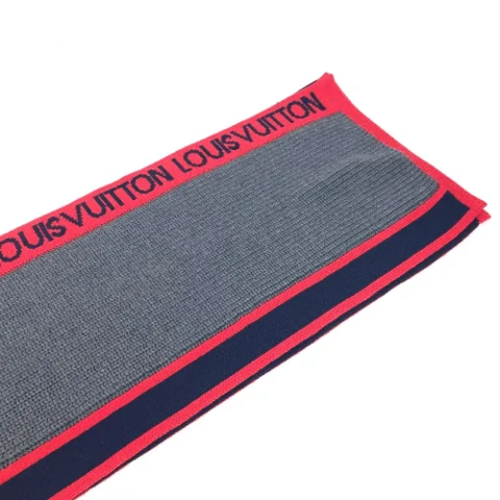 Louis Vuitton Vintage Pre-owned Wool scarves Blue Dames