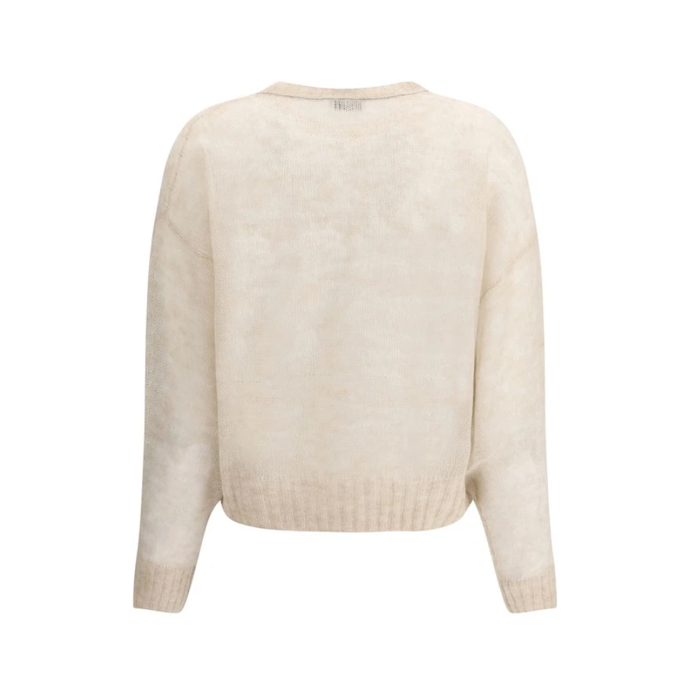 BRUNELLO CUCINELLI Elegant Mohair Pullover Beige Dames
