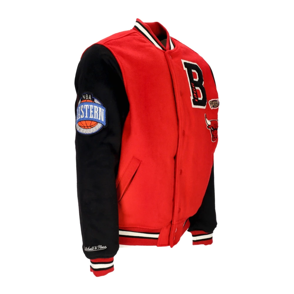Mitchell & Ness Chicago Bulls Varsity Jacket Rood Zwart Red Heren