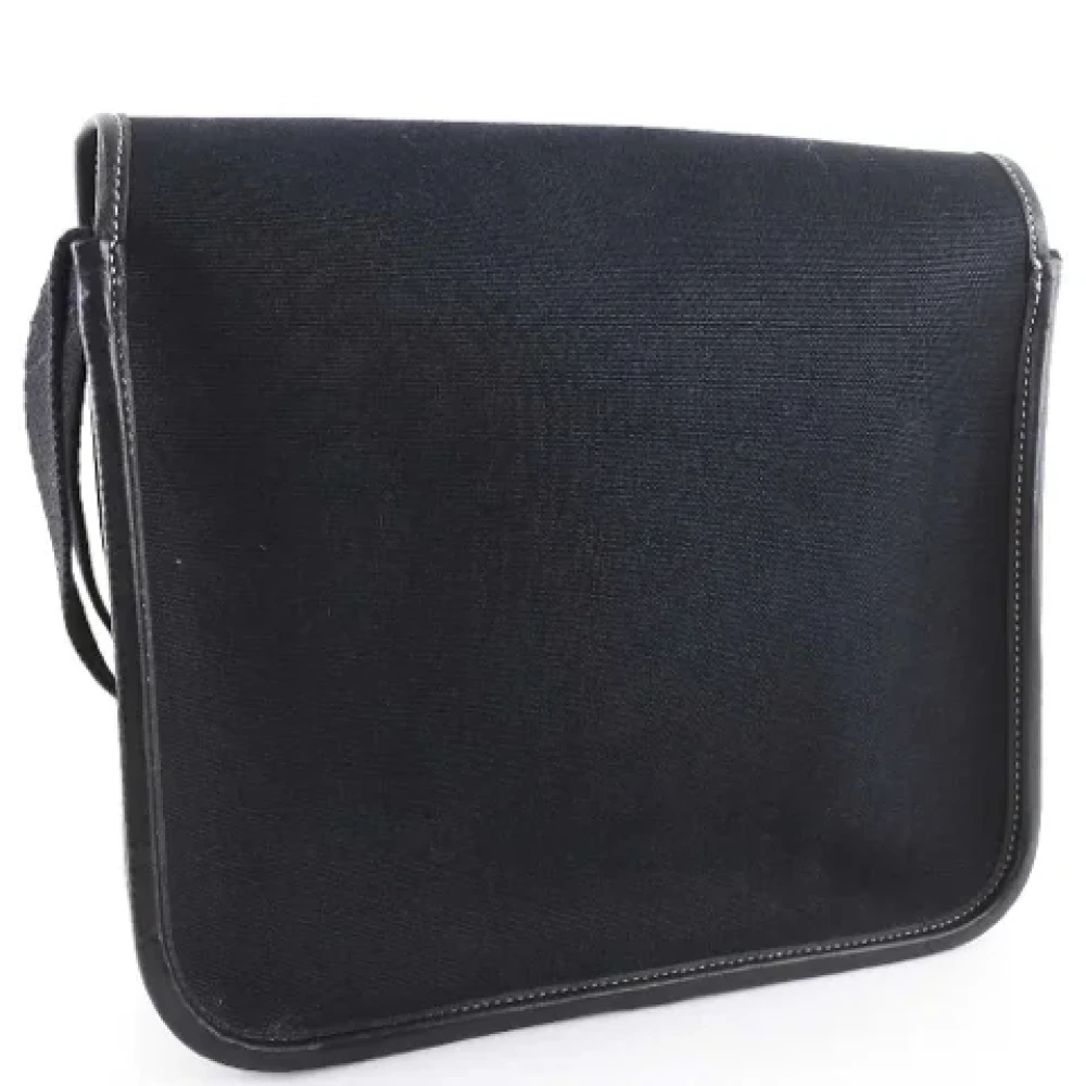Hermès Vintage Pre-owned Canvas shoulder-bags Black Dames
