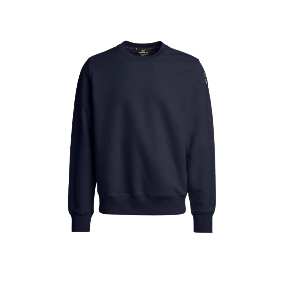 Parajumpers Blauw Navy Ronde Hals Katoenen Trui Blue Heren