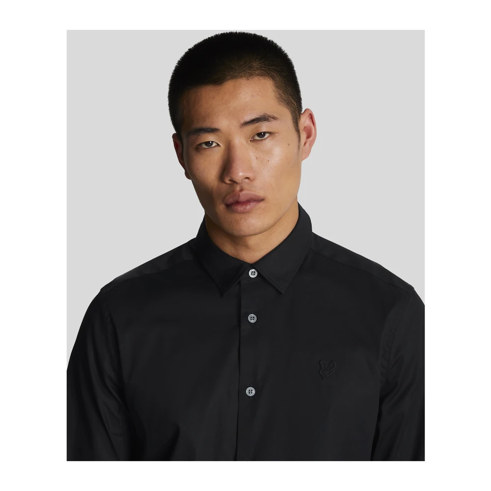 Lyle & Scott Slim Fit Poplin Overhemd Black Heren