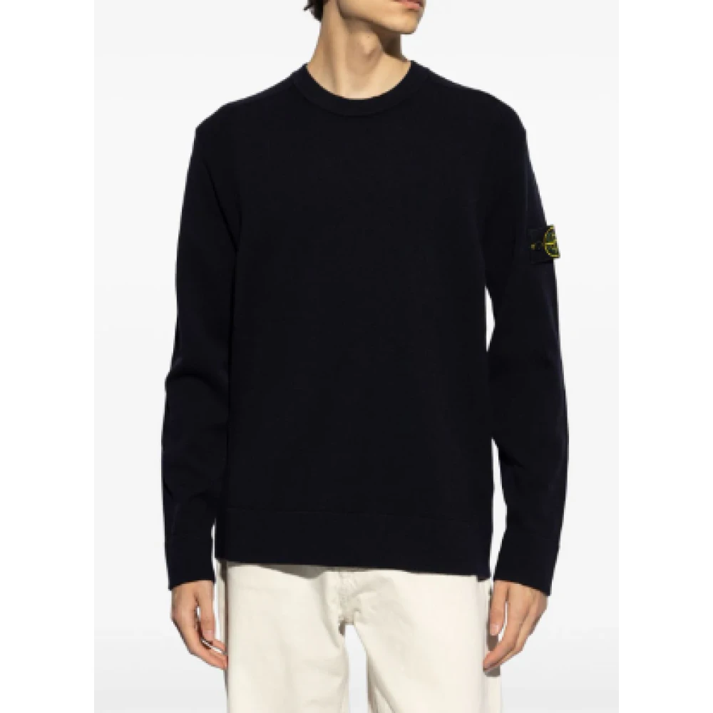 Stone Island Blauwe Sweaters voor Mannen Blue Heren