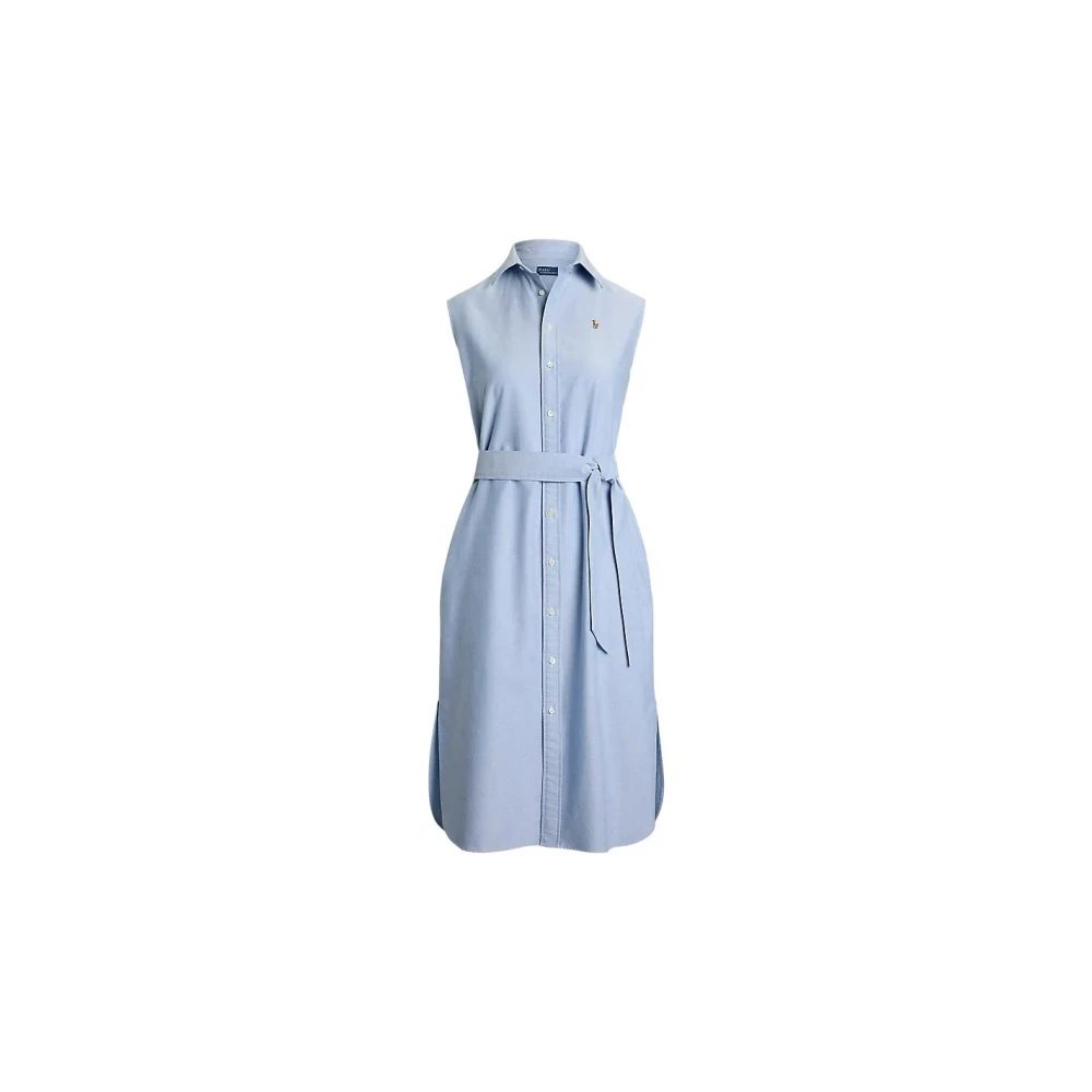 Polo Ralph Lauren Women's Blue Shirt Dresses, L, Elegant Dress
